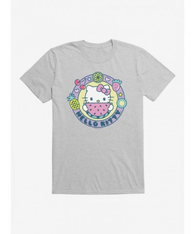 Hello Kitty Kawaii Vacation Watermelon Icon T-Shirt $7.84 T-Shirts