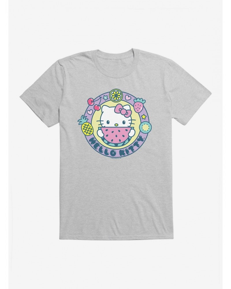 Hello Kitty Kawaii Vacation Watermelon Icon T-Shirt $7.84 T-Shirts