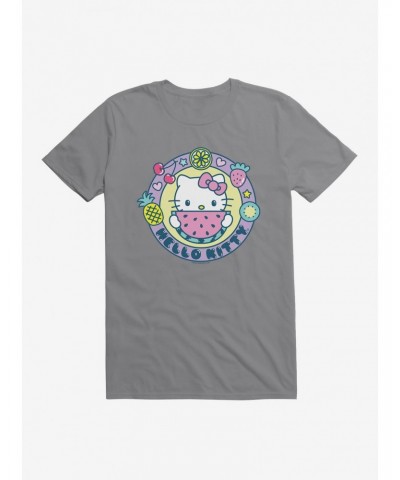 Hello Kitty Kawaii Vacation Watermelon Icon T-Shirt $7.84 T-Shirts