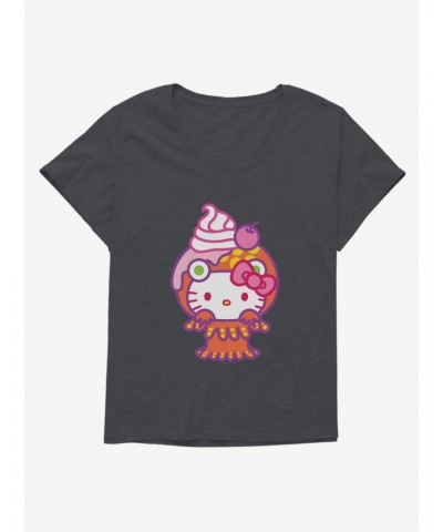 Hello Kitty Sweet Kaiju Sundae Girls T-Shirt Plus Size $10.87 T-Shirts