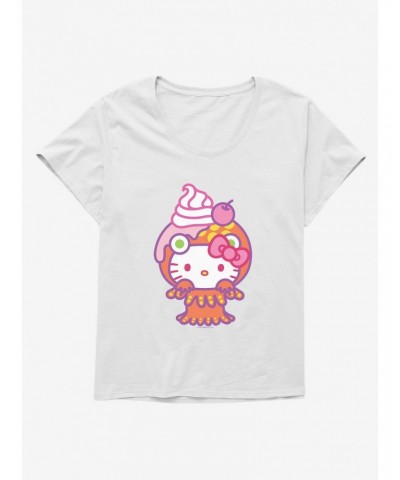 Hello Kitty Sweet Kaiju Sundae Girls T-Shirt Plus Size $10.87 T-Shirts