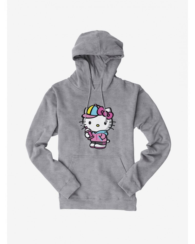 Hello Kitty Spray Can Front Hoodie $11.85 Hoodies