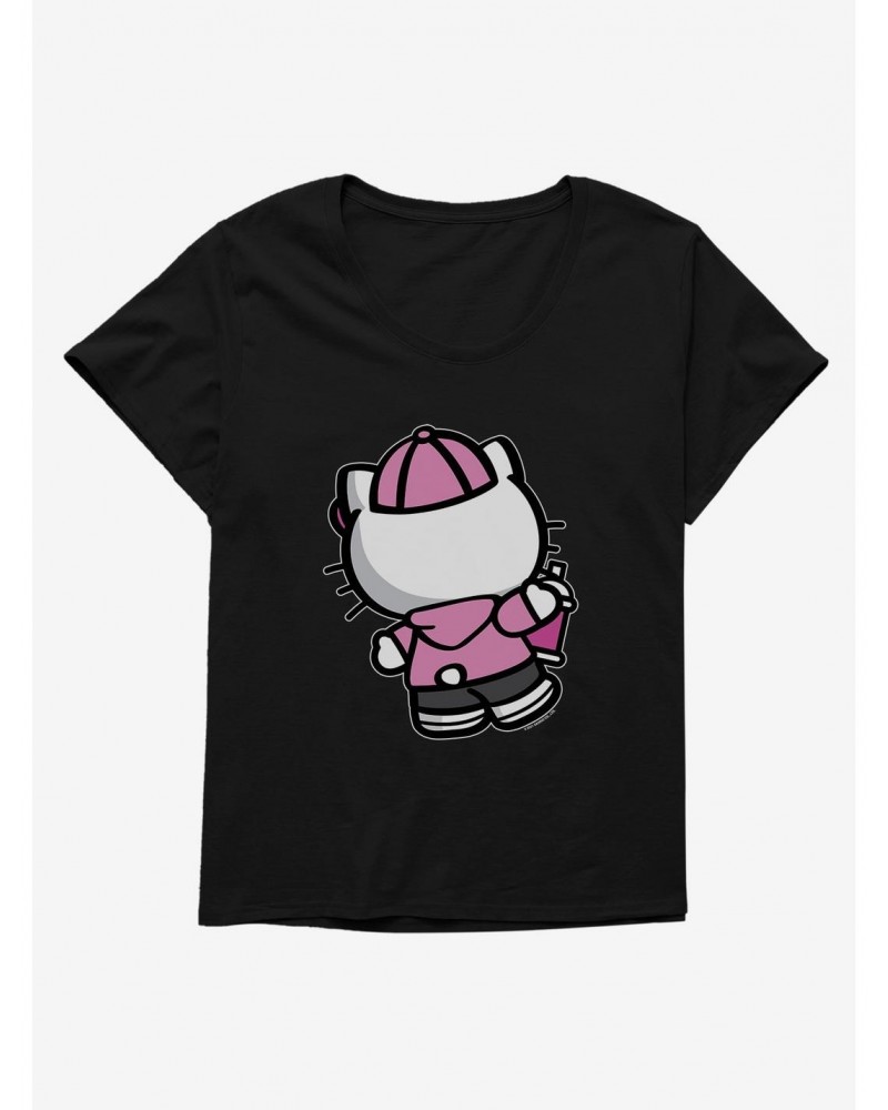 Hello Kitty Pink Back Girls T-Shirt Plus Size $8.55 T-Shirts