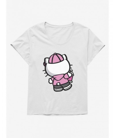 Hello Kitty Pink Back Girls T-Shirt Plus Size $8.55 T-Shirts