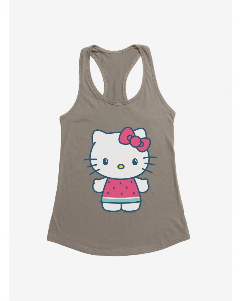 Hello Kitty Kawaii Vacation Watermelon Outfit Girls Tank $7.77 Tanks