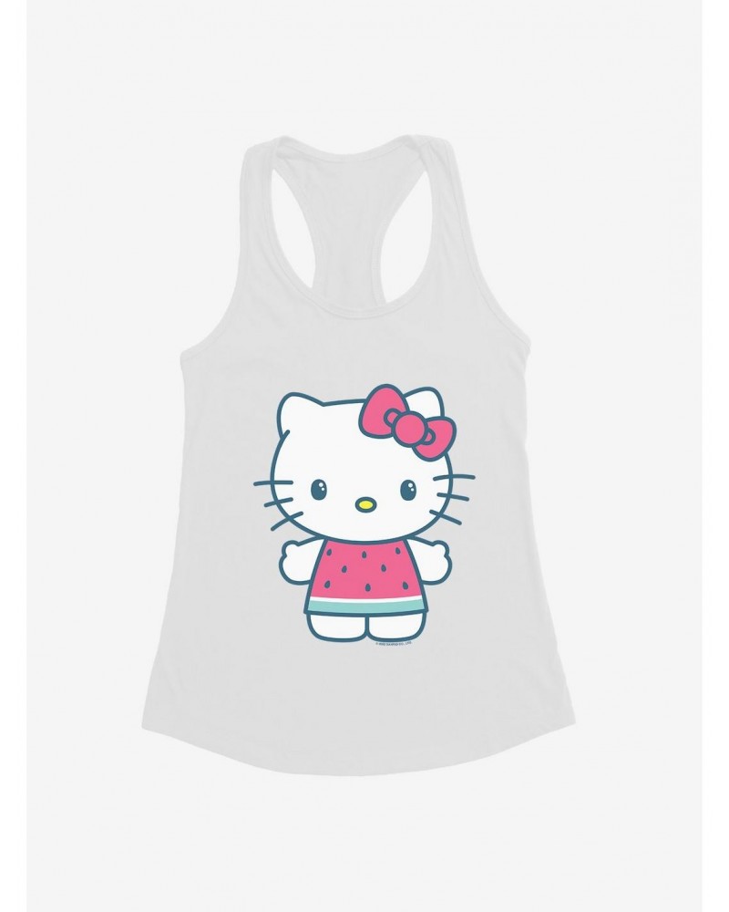 Hello Kitty Kawaii Vacation Watermelon Outfit Girls Tank $7.77 Tanks