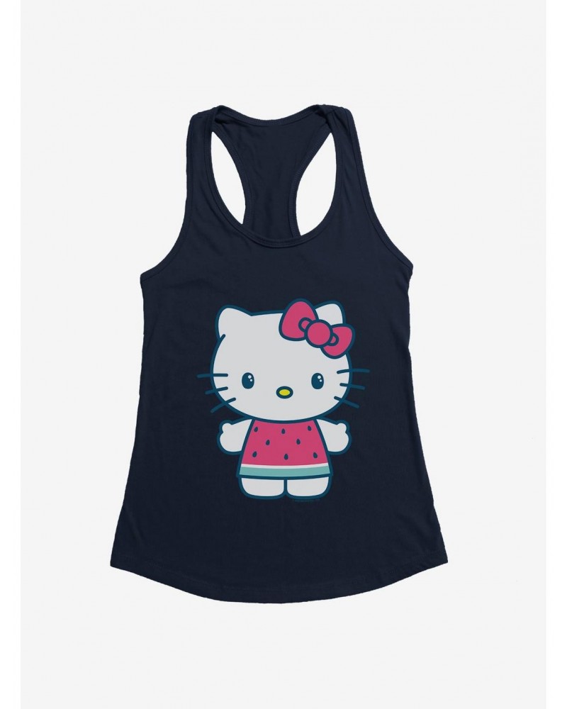 Hello Kitty Kawaii Vacation Watermelon Outfit Girls Tank $7.77 Tanks