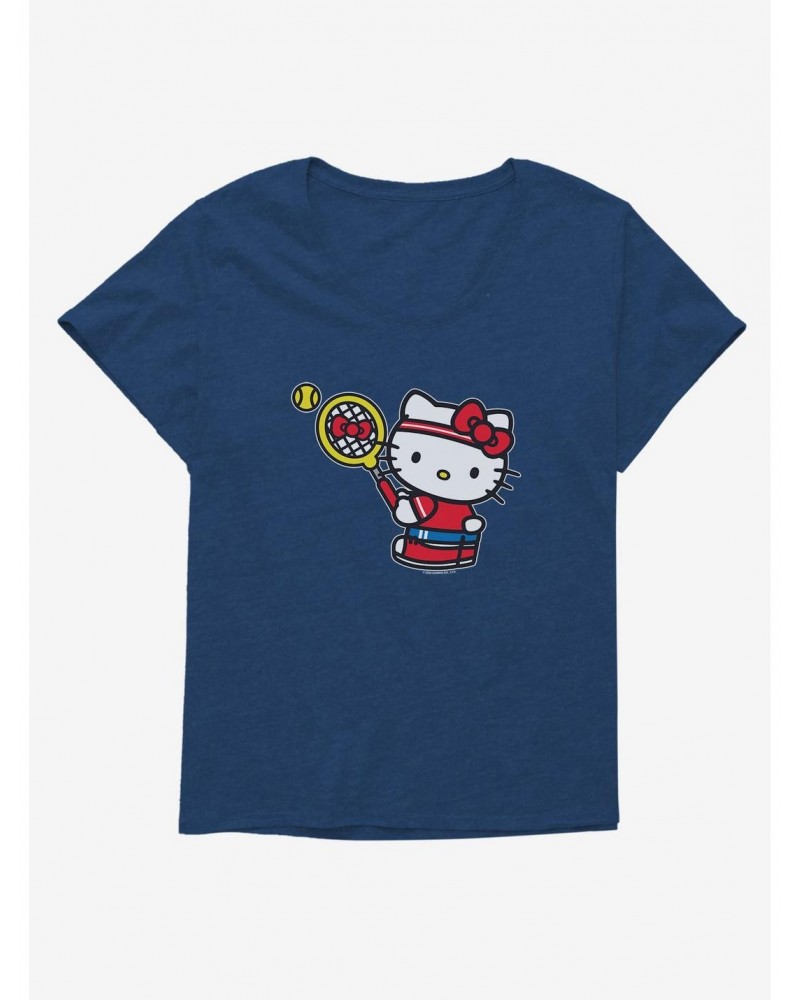 Hello Kitty Tennis Serve Girls T-Shirt Plus Size $8.32 T-Shirts