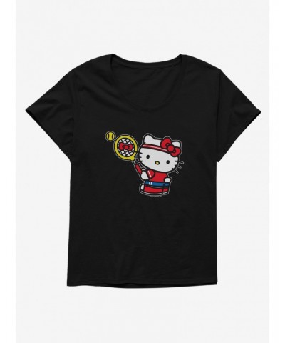 Hello Kitty Tennis Serve Girls T-Shirt Plus Size $8.32 T-Shirts