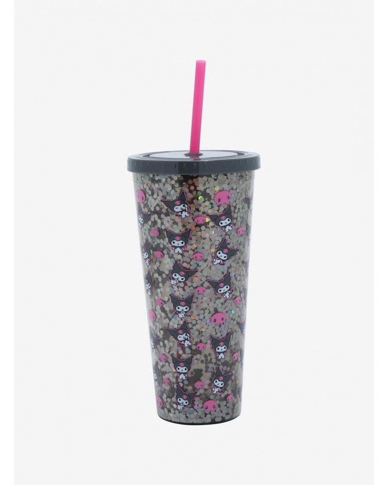 Kuromi Skull Glitter Acrylic Travel Cup $5.68 Cups