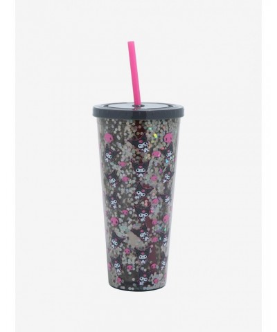 Kuromi Skull Glitter Acrylic Travel Cup $5.68 Cups