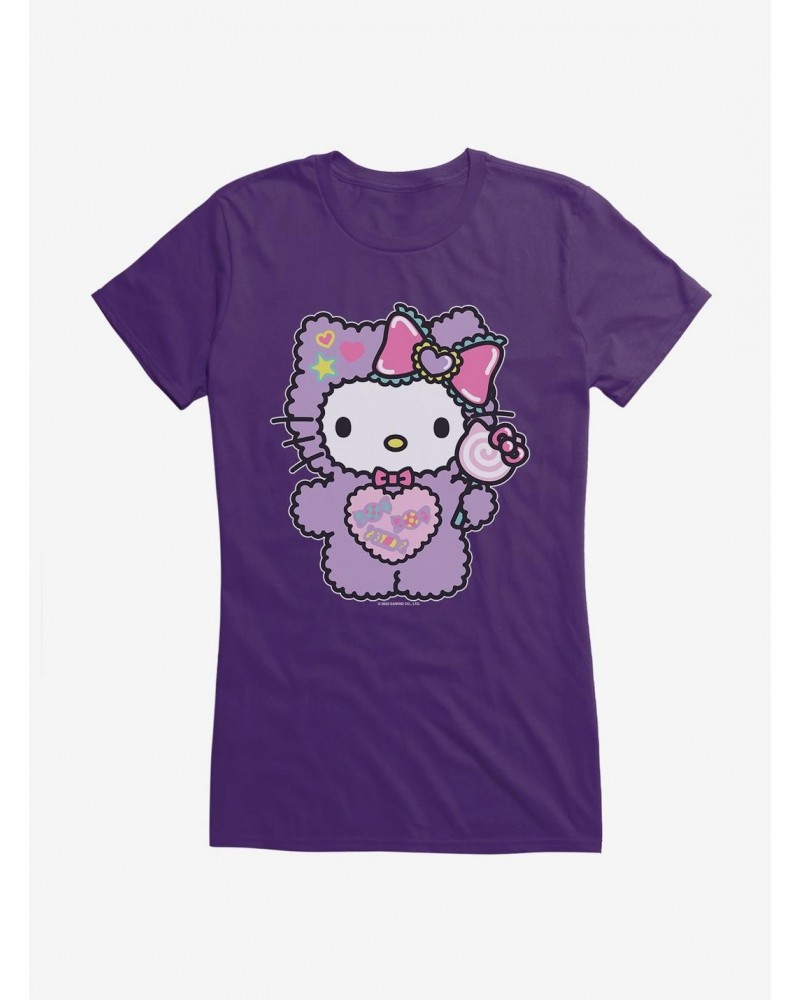 Hello Kitty Sugar Rush Fuzzy Lollipop Girls T-Shirt $8.17 T-Shirts