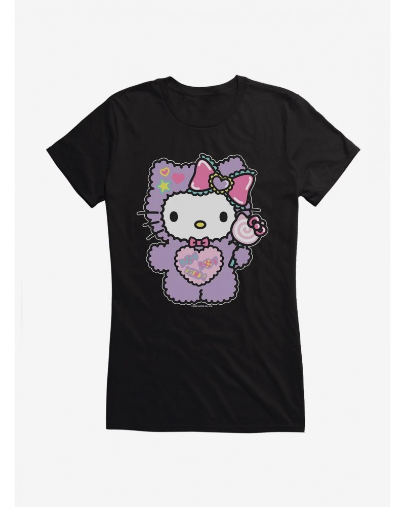 Hello Kitty Sugar Rush Fuzzy Lollipop Girls T-Shirt $8.17 T-Shirts