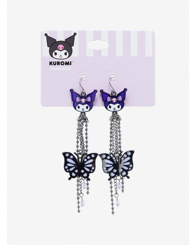 Kuromi Butterfly Drop Bead Earrings $5.93 Earrings