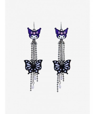 Kuromi Butterfly Drop Bead Earrings $5.93 Earrings