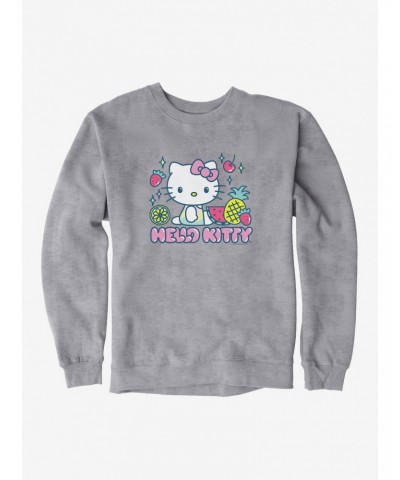 Hello Kitty Kawaii Vacation Fruity Icon Sweatshirt $14.46 Sweatshirts