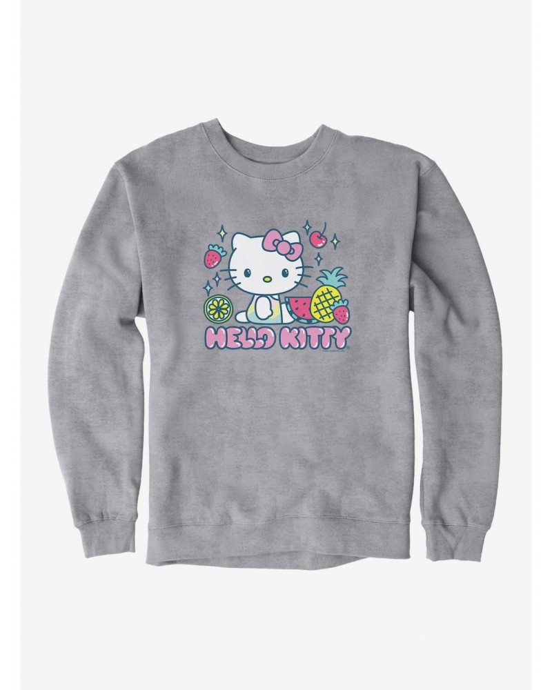 Hello Kitty Kawaii Vacation Fruity Icon Sweatshirt $14.46 Sweatshirts