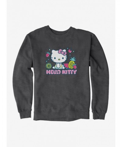 Hello Kitty Kawaii Vacation Fruity Icon Sweatshirt $14.46 Sweatshirts