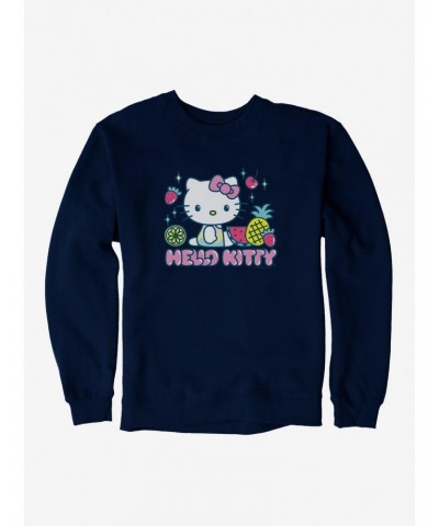 Hello Kitty Kawaii Vacation Fruity Icon Sweatshirt $14.46 Sweatshirts