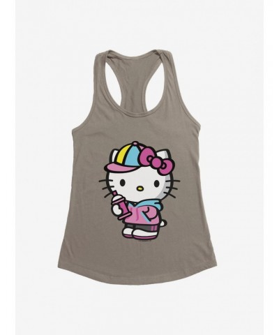 Hello Kitty Spray Can Front Girls Tank $8.57 Tanks