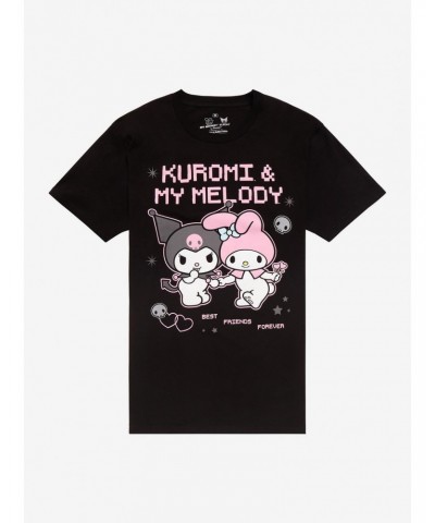 My Melody & Kuromi Scene Boyfriend Fit Girls T-Shirt $6.77 T-Shirts