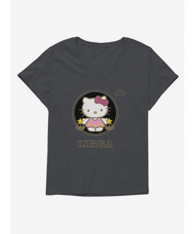 Hello Kitty Star Sign Libra Stencil Girls T-Shirt Plus Size $8.32 T-Shirts