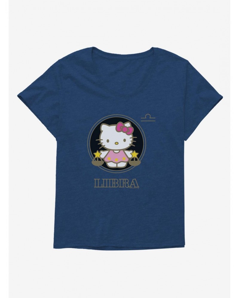 Hello Kitty Star Sign Libra Stencil Girls T-Shirt Plus Size $8.32 T-Shirts