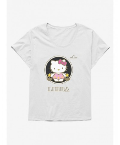 Hello Kitty Star Sign Libra Stencil Girls T-Shirt Plus Size $8.32 T-Shirts