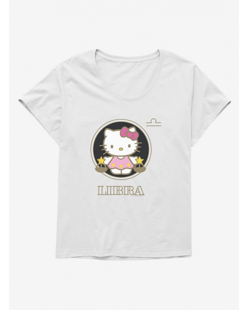 Hello Kitty Star Sign Libra Stencil Girls T-Shirt Plus Size $8.32 T-Shirts