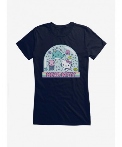 Hello Kitty Kawaii Vacation Snow Globe Girls T-Shirt $8.76 T-Shirts