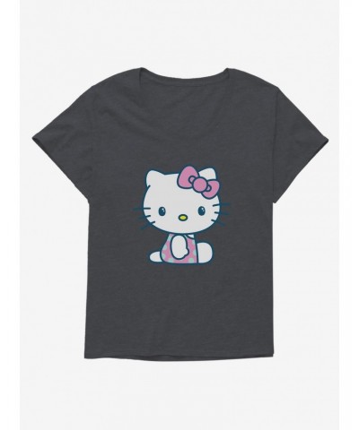 Hello Kitty Kawaii Vacation Polka Dot Swim Outfit Girls T-Shirt Plus Size $7.42 T-Shirts
