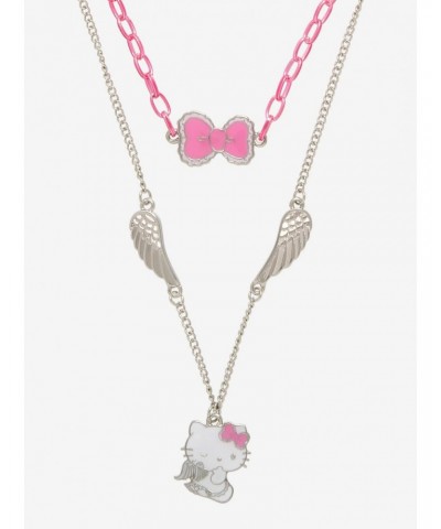 Hello Kitty Pink Chain & Wings Layered Necklace $5.45 Necklaces