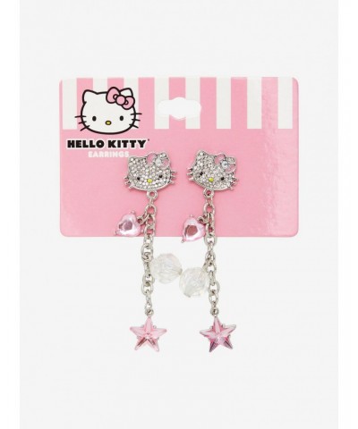 Hello Kitty Bling Drop Earrings $4.64 Earrings