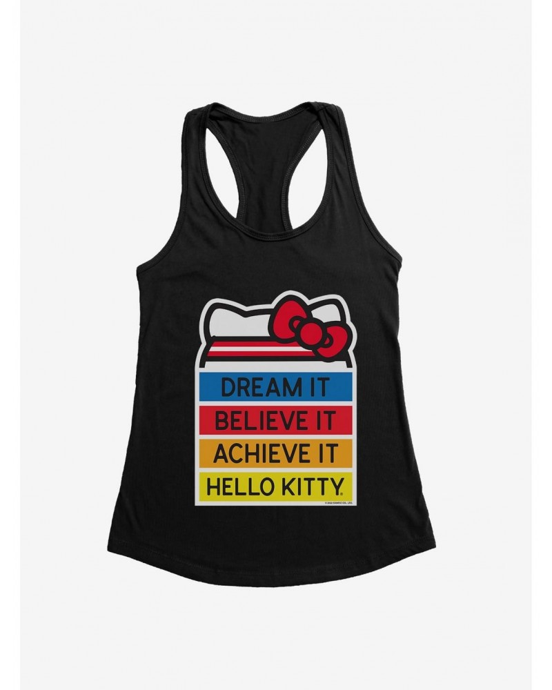 Hello Kitty Dream It Believe It Achieve It Girls Tank $7.57 Tanks