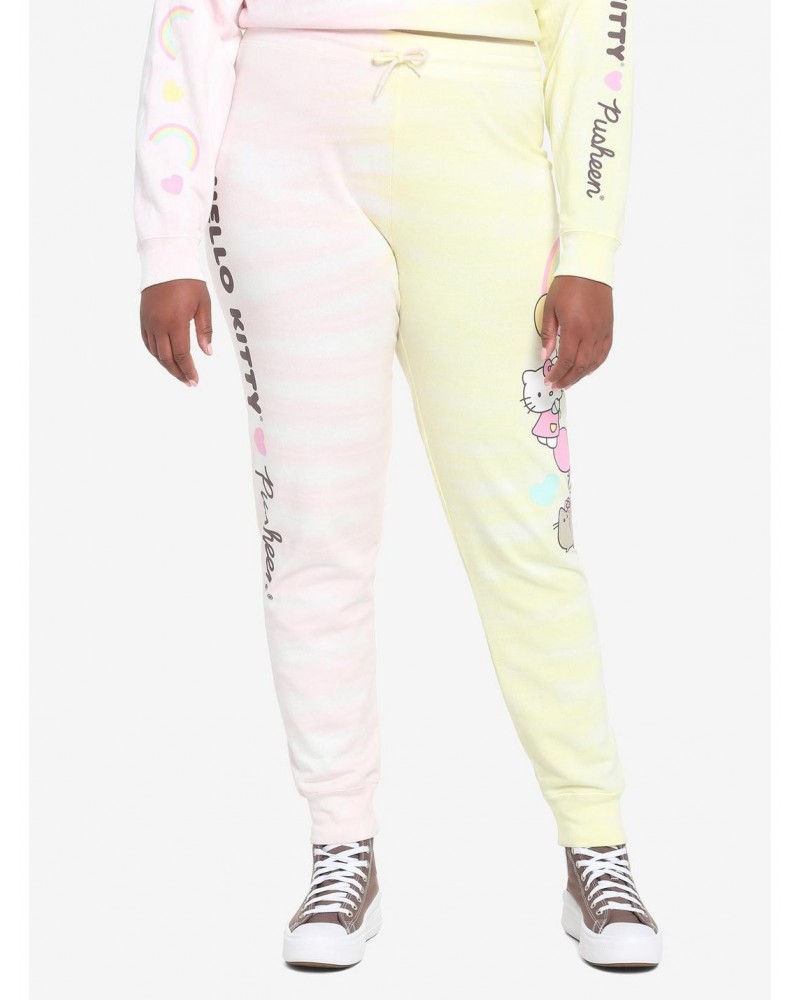 Hello Kitty X Pusheen Tie-Dye Girls Sweatpants Plus Size $15.55 Sweatpants