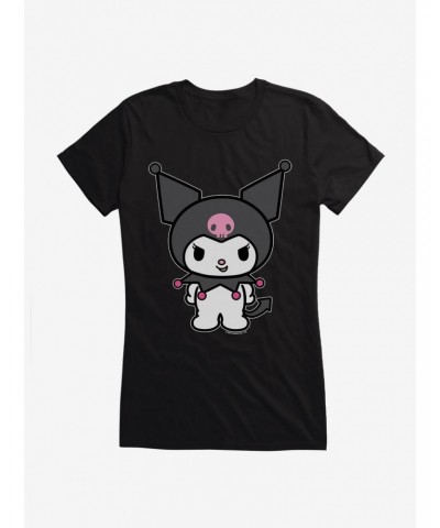 Kuromi Evil Grin Girls T-Shirt $7.77 T-Shirts