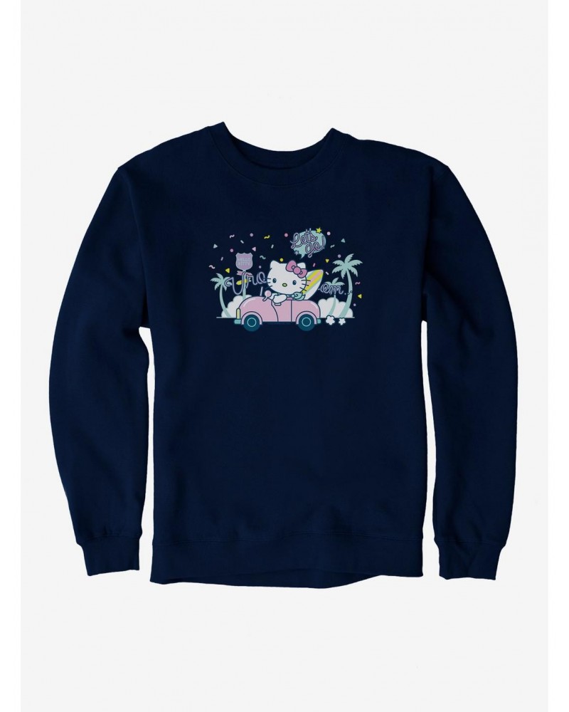 Hello Kitty Kawaii Vacation Retro Let's Go Sweatshirt $12.40 Sweatshirts