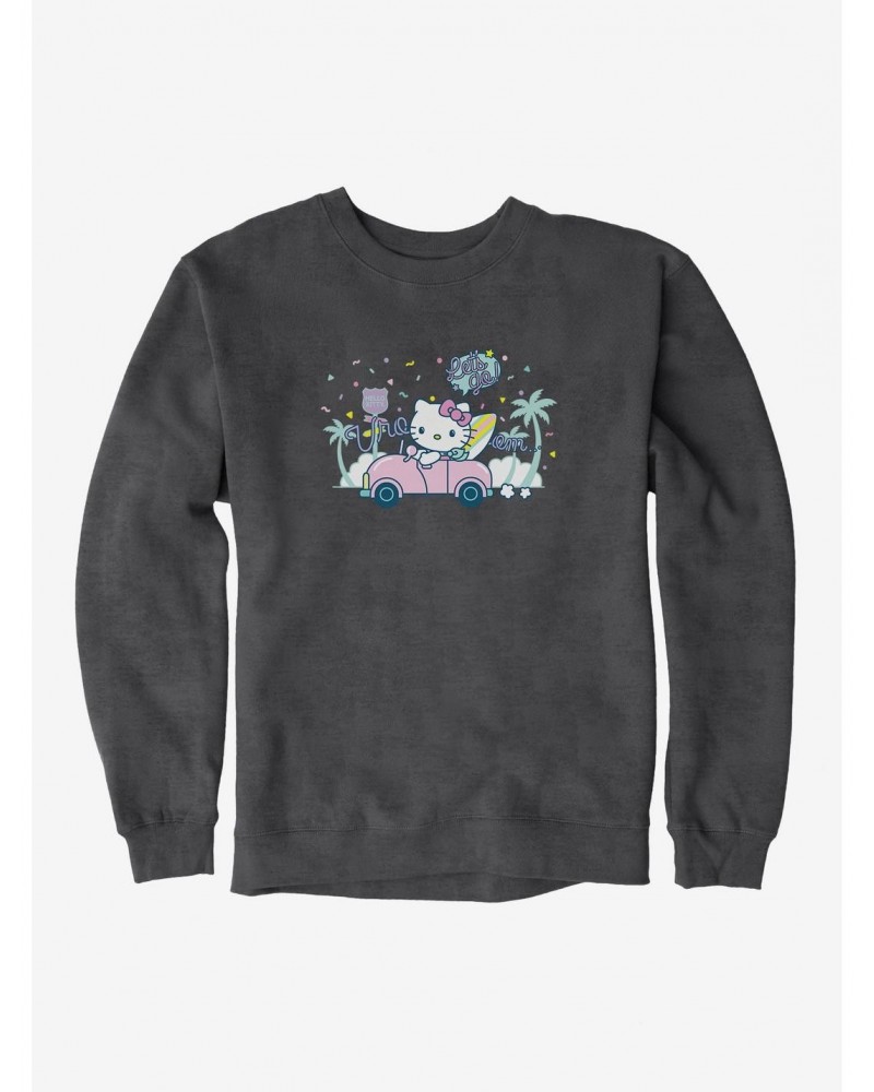 Hello Kitty Kawaii Vacation Retro Let's Go Sweatshirt $12.40 Sweatshirts