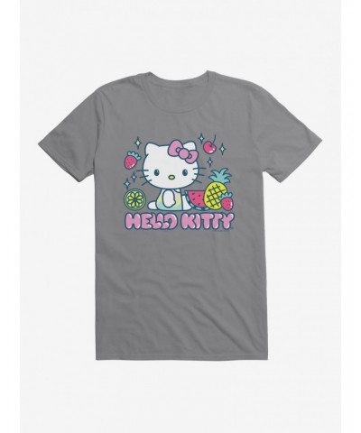 Hello Kitty Kawaii Vacation Fruity Icon T-Shirt $7.27 T-Shirts