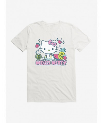 Hello Kitty Kawaii Vacation Fruity Icon T-Shirt $7.27 T-Shirts