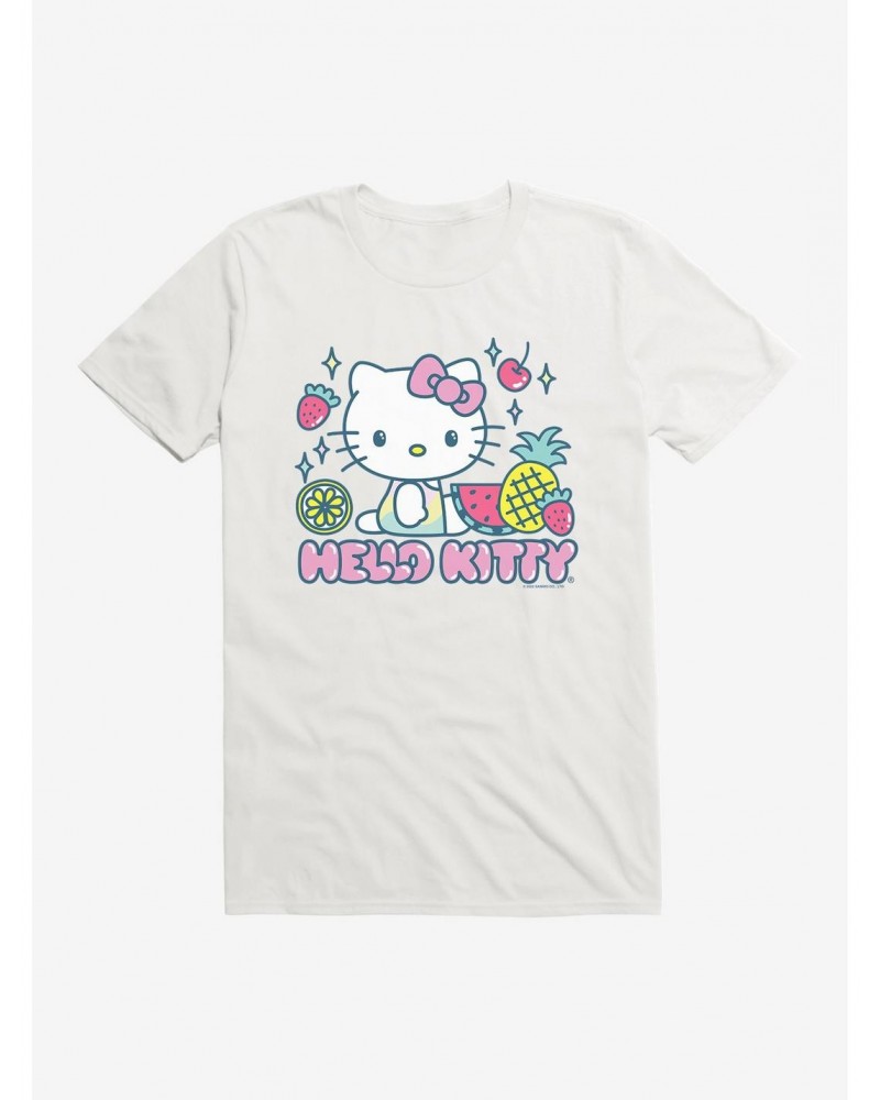 Hello Kitty Kawaii Vacation Fruity Icon T-Shirt $7.27 T-Shirts