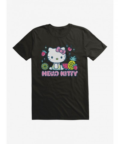 Hello Kitty Kawaii Vacation Fruity Icon T-Shirt $7.27 T-Shirts