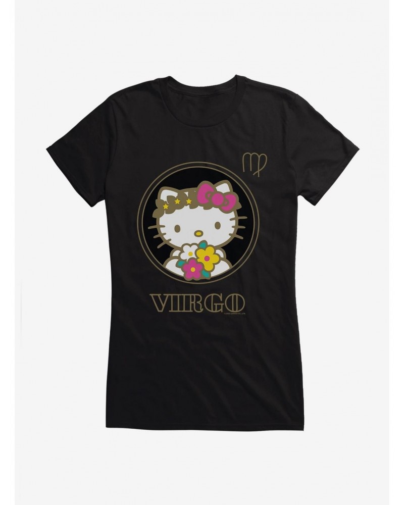 Hello Kitty Star Sign Virgo Stencil Girls T-Shirt $8.76 T-Shirts