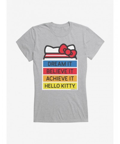 Hello Kitty Dream It Believe It Achieve It Girls T-Shirt $9.96 T-Shirts