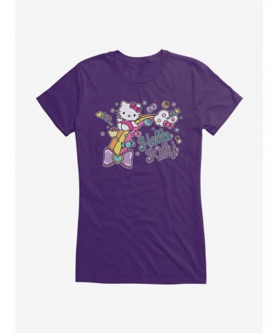 Hello Kitty Sugar Rush Candy Rainbow Girls T-Shirt $8.37 T-Shirts