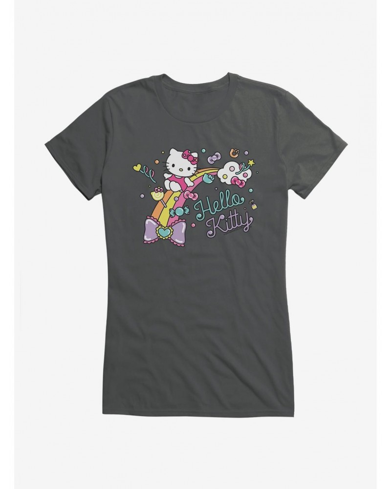 Hello Kitty Sugar Rush Candy Rainbow Girls T-Shirt $8.37 T-Shirts