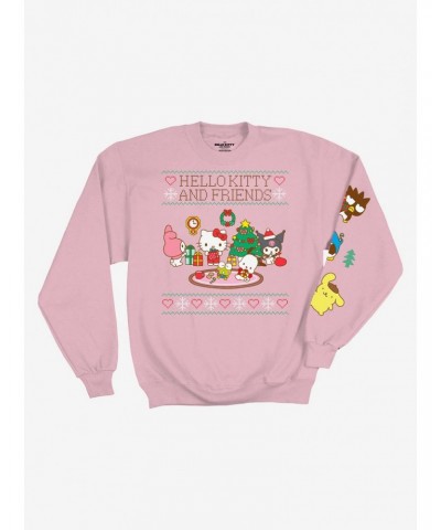 Hello Kitty And Friends Pink Christmas Girls Sweatshirt $11.49 Sweatshirts