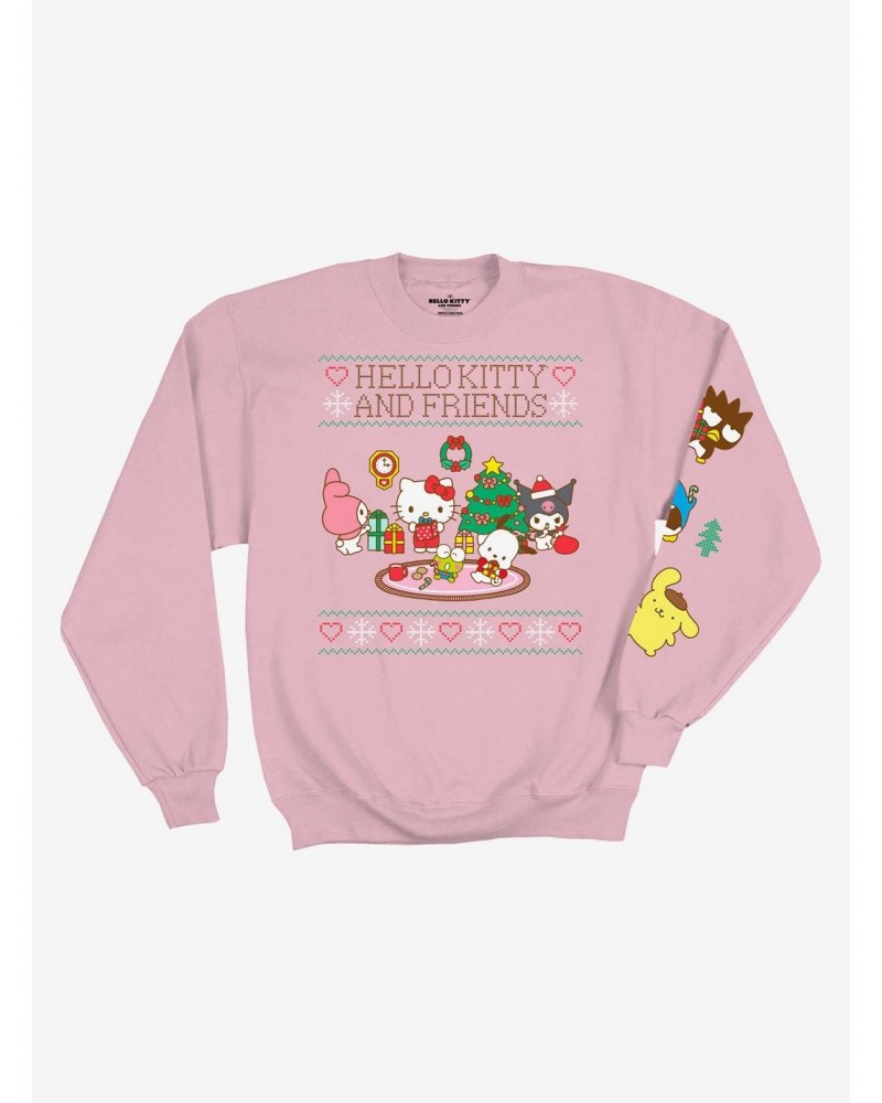 Hello Kitty And Friends Pink Christmas Girls Sweatshirt $11.49 Sweatshirts