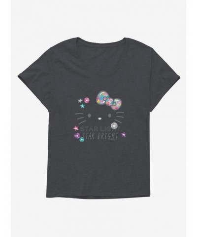 Hello Kitty Star Light Star Bright Girls T-Shirt Plus Size $11.48 T-Shirts