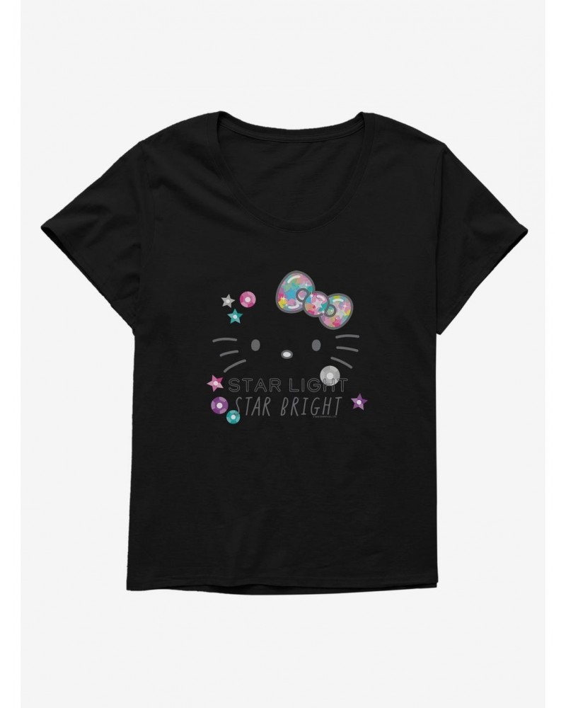 Hello Kitty Star Light Star Bright Girls T-Shirt Plus Size $11.48 T-Shirts